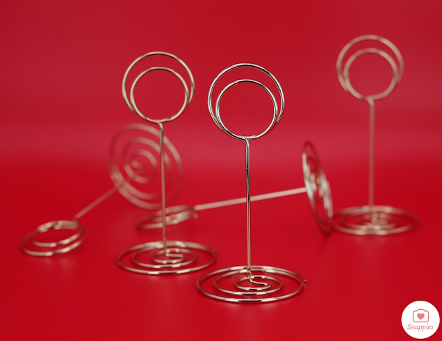 Image of Gold Effect Ring Card Holders x 10
