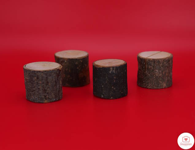 Image of Real Wood Card Holders x 10